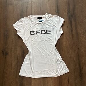 Bebe White Short Sleeve Tee